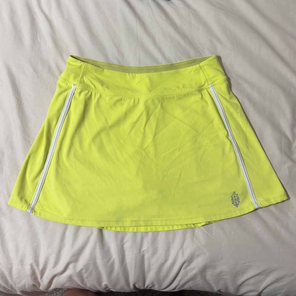 Free People FP Movement Neon Yellow Skort Athletic Tennis Golf Skirt Size M